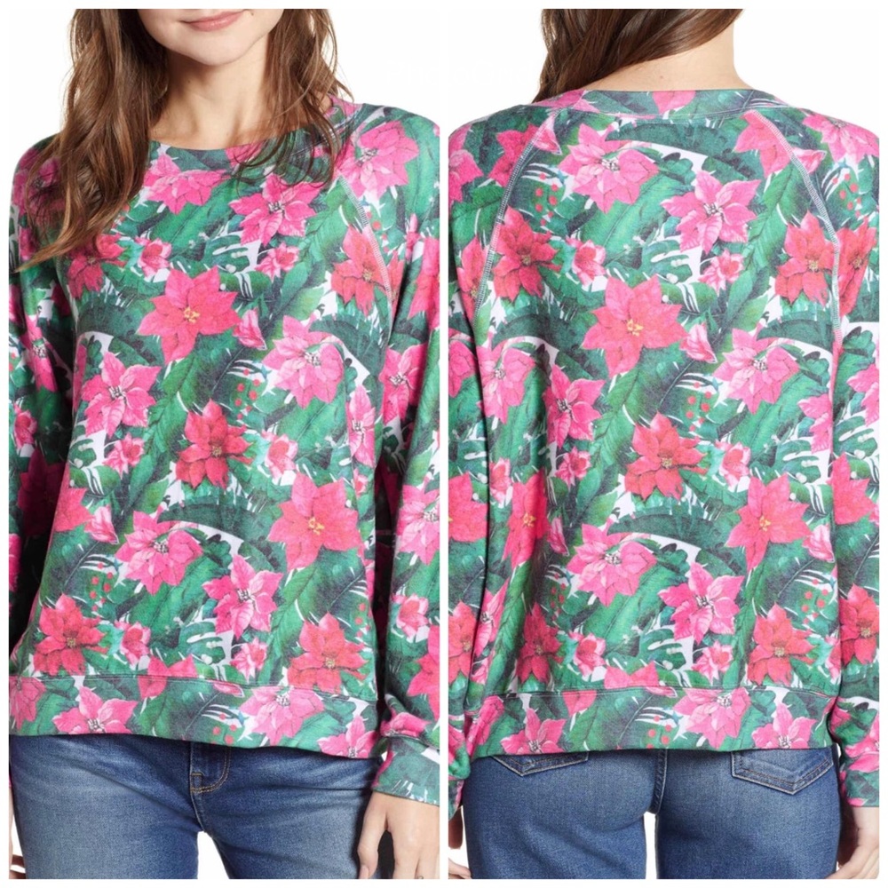 ( NWT ) Wild Fox Floral Sweatshirt
